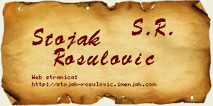 Stojak Rošulović vizit kartica